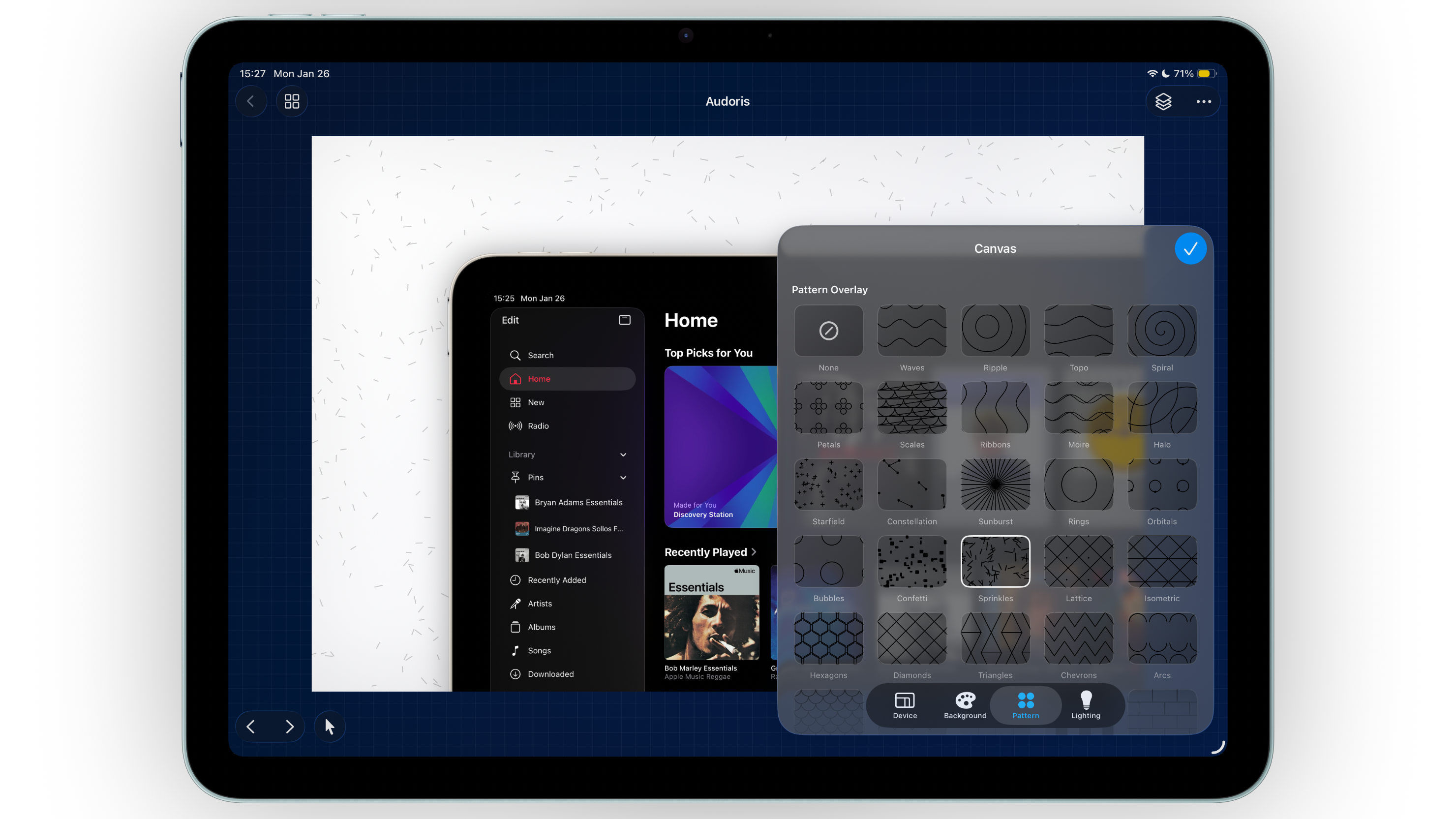 App Store screenshot background styling